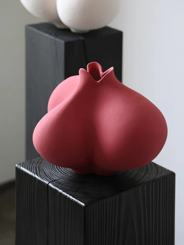 Asymmetric Sculpted Resin Vase