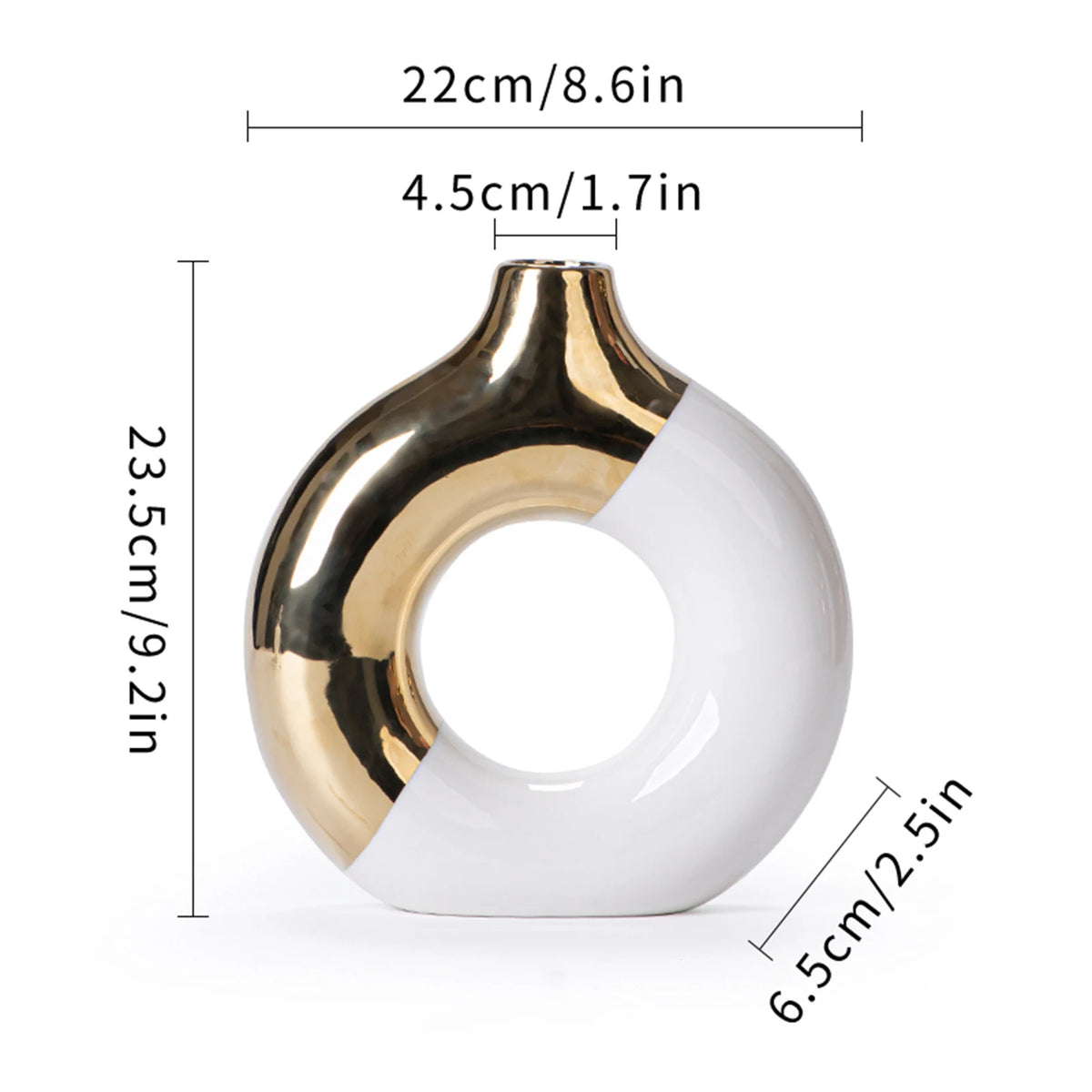 Electroplated Ceramic Statement Vase