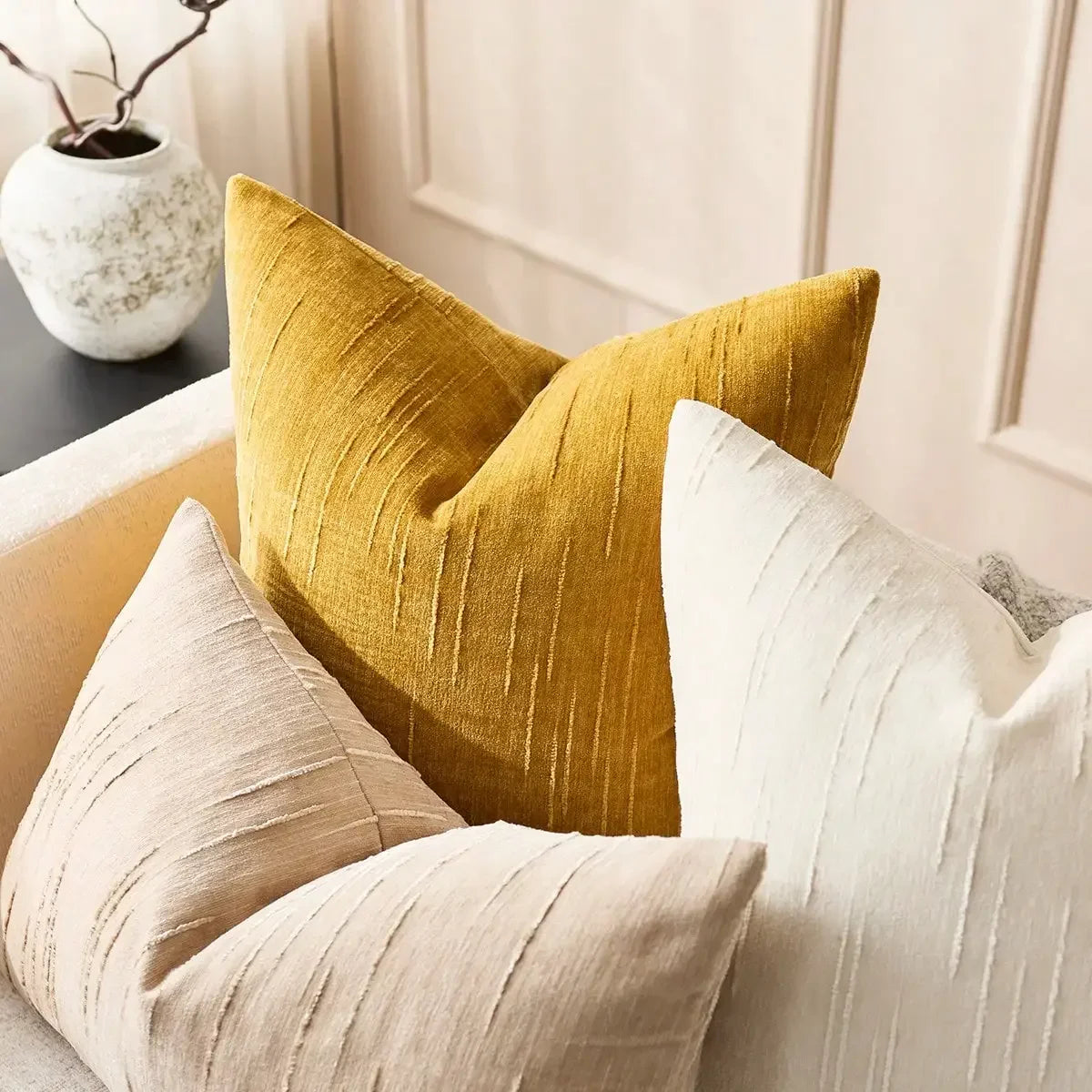 Faux Linen Cushion Cover