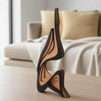 Carved Wood Abstract Sculpture