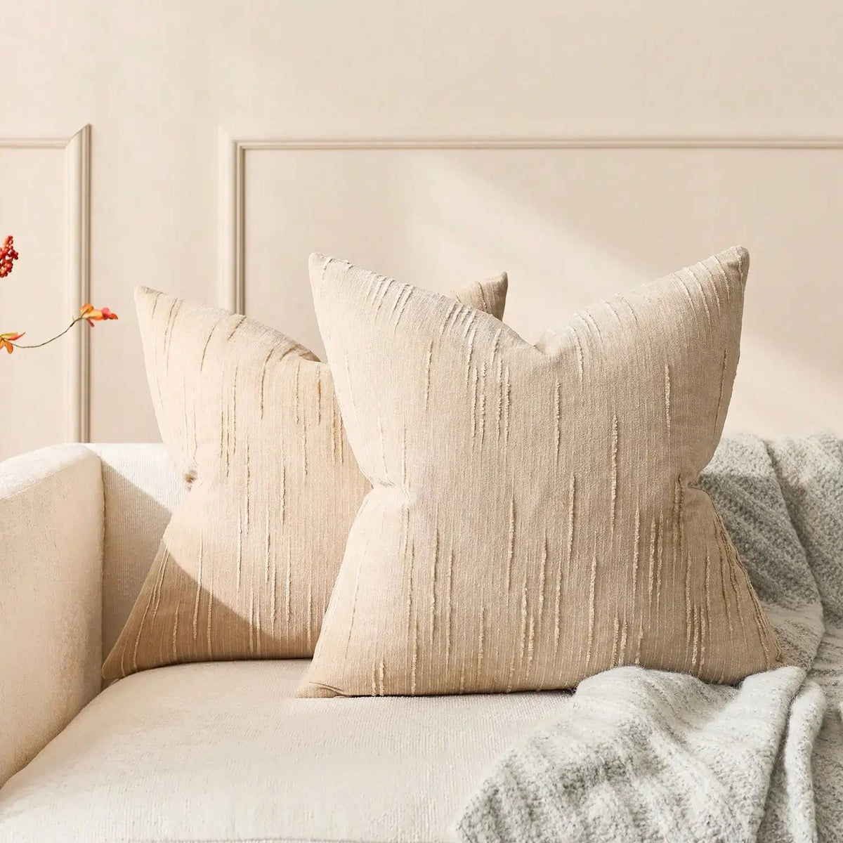 Faux Linen Cushion Cover