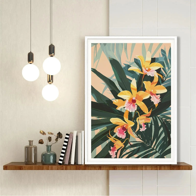 Minimalist Bamboo Forest Tropical Leaf Botanical Flower Poster and Prints Canvas Printing Wall Art Picture for Living Room Decor