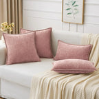 Chenille Cushion Cover with Stitched Edge