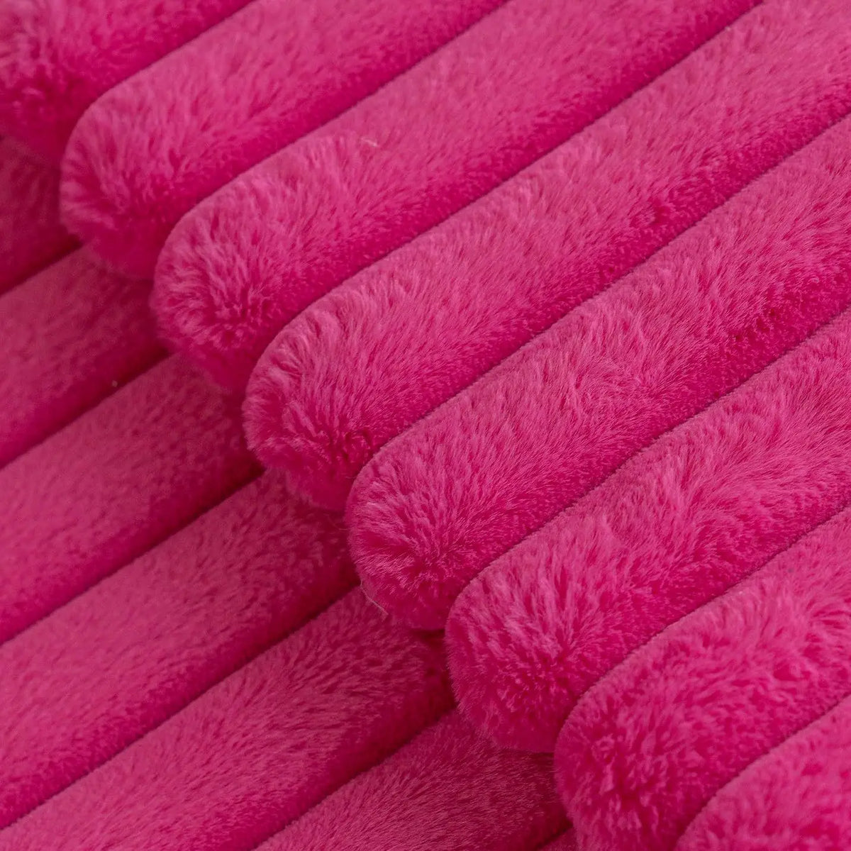 Faux Fur Ribbed Cushion Cover