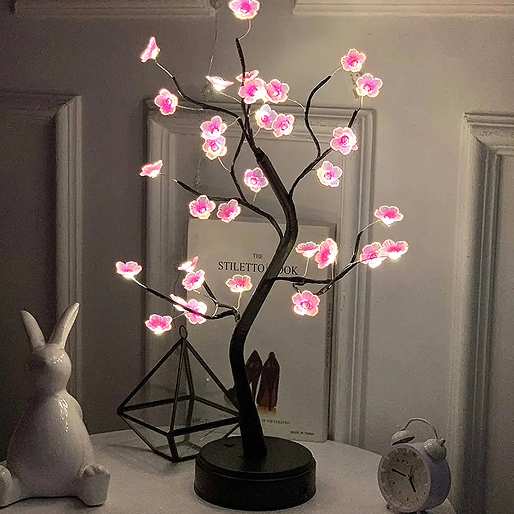 Cherry Blossom LED Bonsai Table Lamp