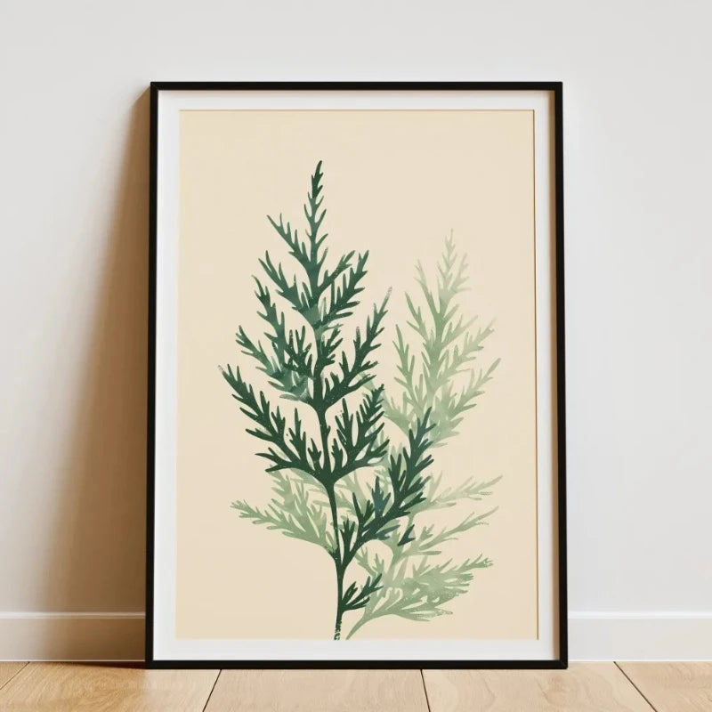 Minimalist Bamboo Forest Tropical Leaf Botanical Flower Poster and Prints Canvas Printing Wall Art Picture for Living Room Decor