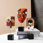 Abstract Face Resin Sculpture