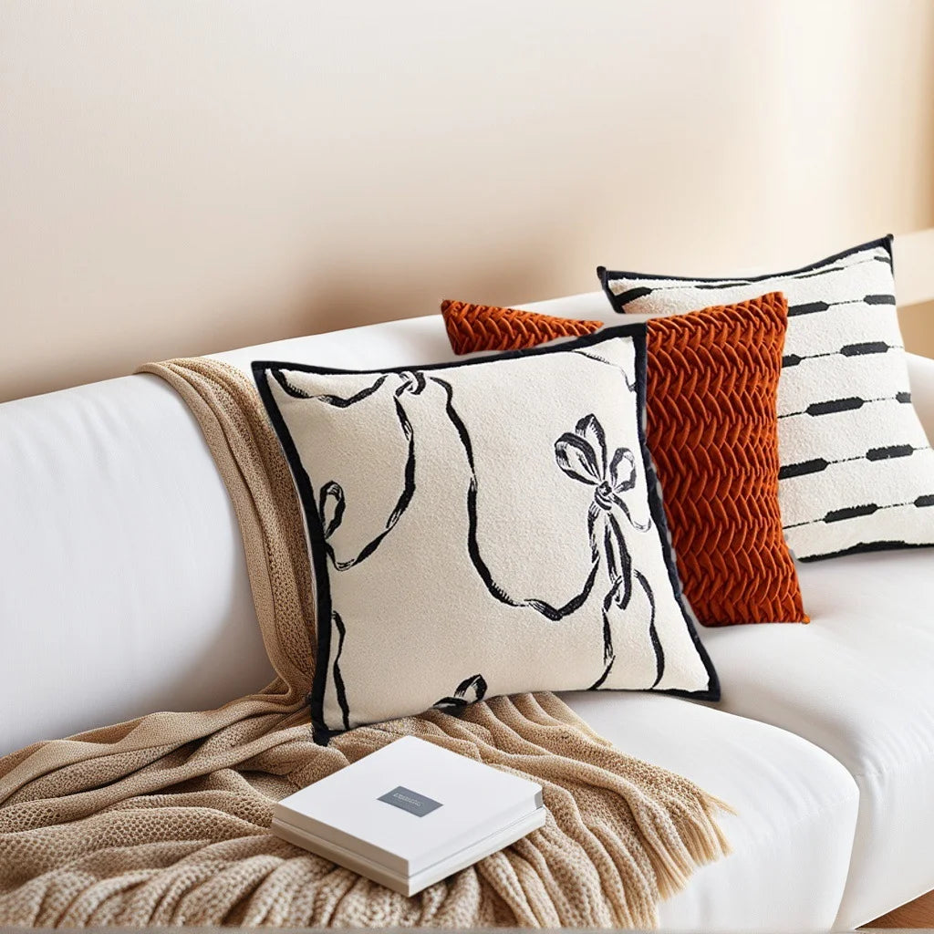 Abstract Colour-Block Cushion Cover