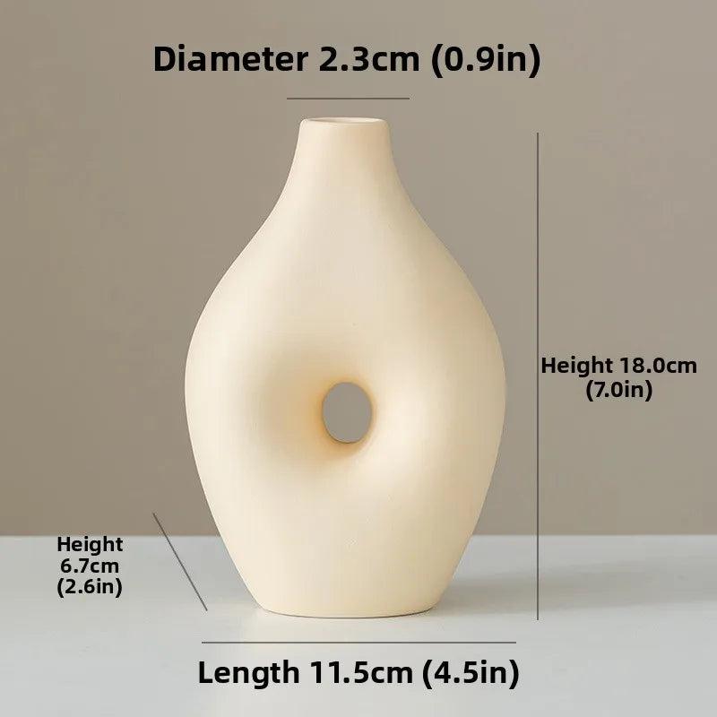 White Nordic Ceramic Vase