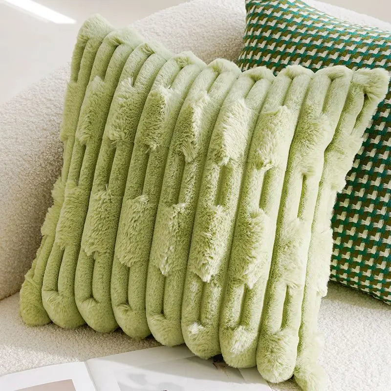 Shades of Green Woven Cushion Cover