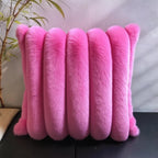 Two-Tone Faux Fur Cushion Cover