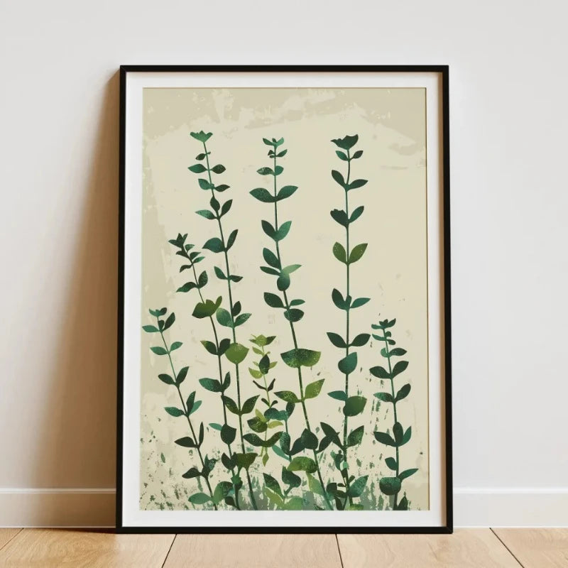 Minimalist Bamboo Forest Tropical Leaf Botanical Flower Poster and Prints Canvas Printing Wall Art Picture for Living Room Decor