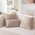 Chenille Cushion Cover with Stitched Edge