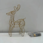 Light-Up Iron Wire Deer Ornament