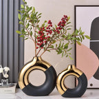 Electroplated Ceramic Statement Vase
