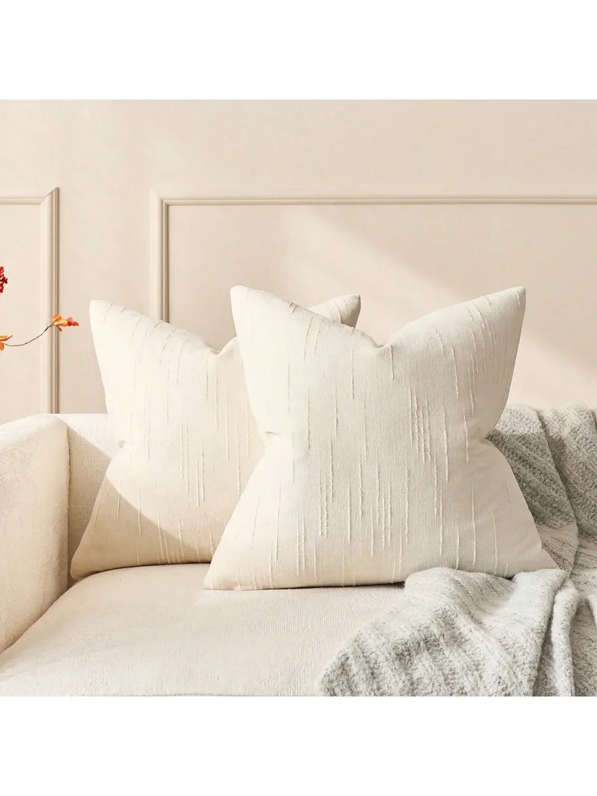 Faux Linen Cushion Cover