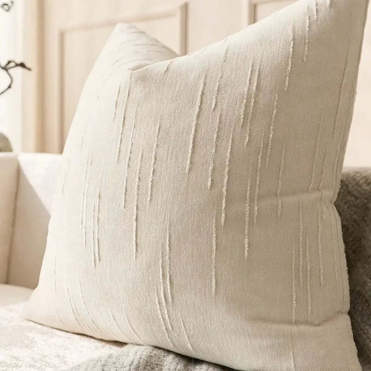 Faux Linen Cushion Cover