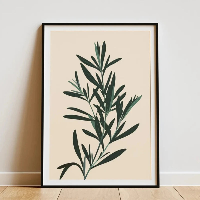 Minimalist Bamboo Forest Tropical Leaf Botanical Flower Poster and Prints Canvas Printing Wall Art Picture for Living Room Decor