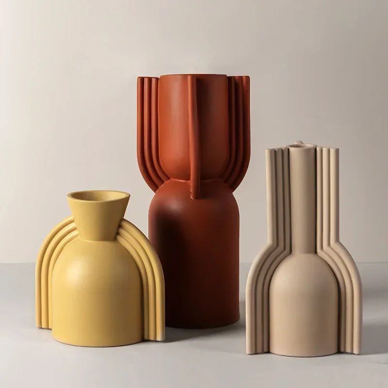 Irregular Geometric Ceramic Vase