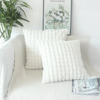 Faux Rabbit Plush Cushion Cover