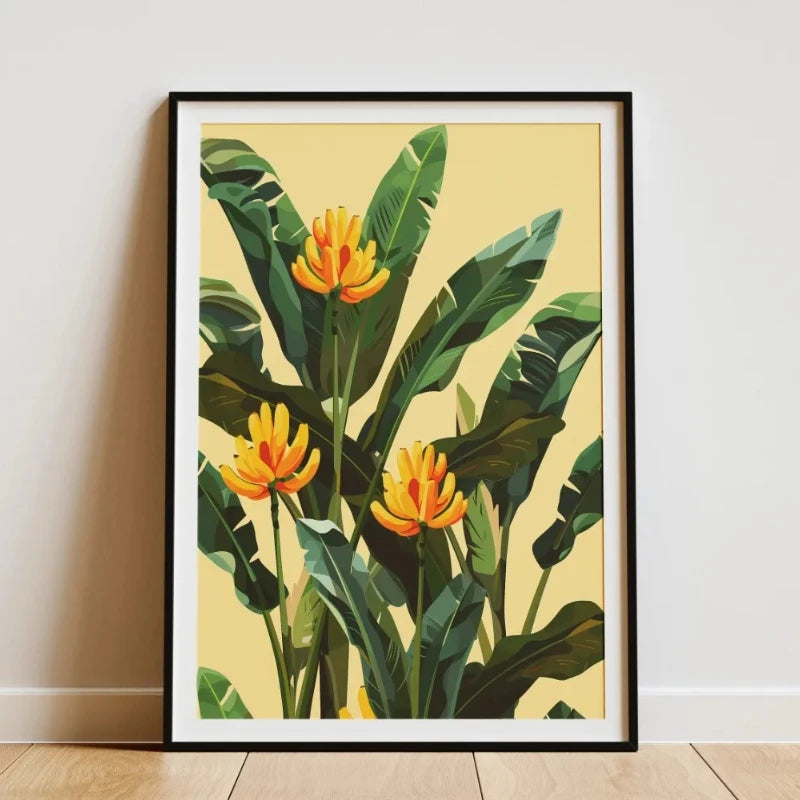 Minimalist Bamboo Forest Tropical Leaf Botanical Flower Poster and Prints Canvas Printing Wall Art Picture for Living Room Decor