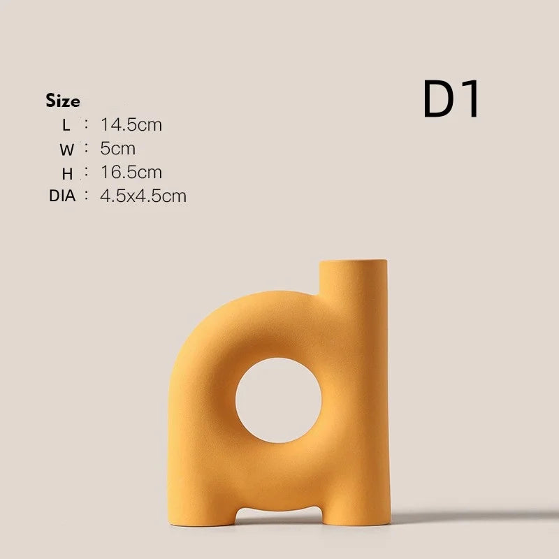 Modern Alphabet Art Vase