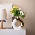 Electroplated Ceramic Statement Vase