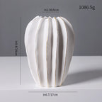 Organic Pleated Ceramic Vase