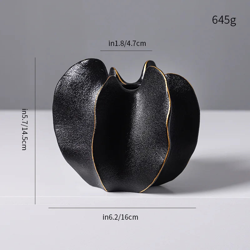Organic Pleated Ceramic Vase
