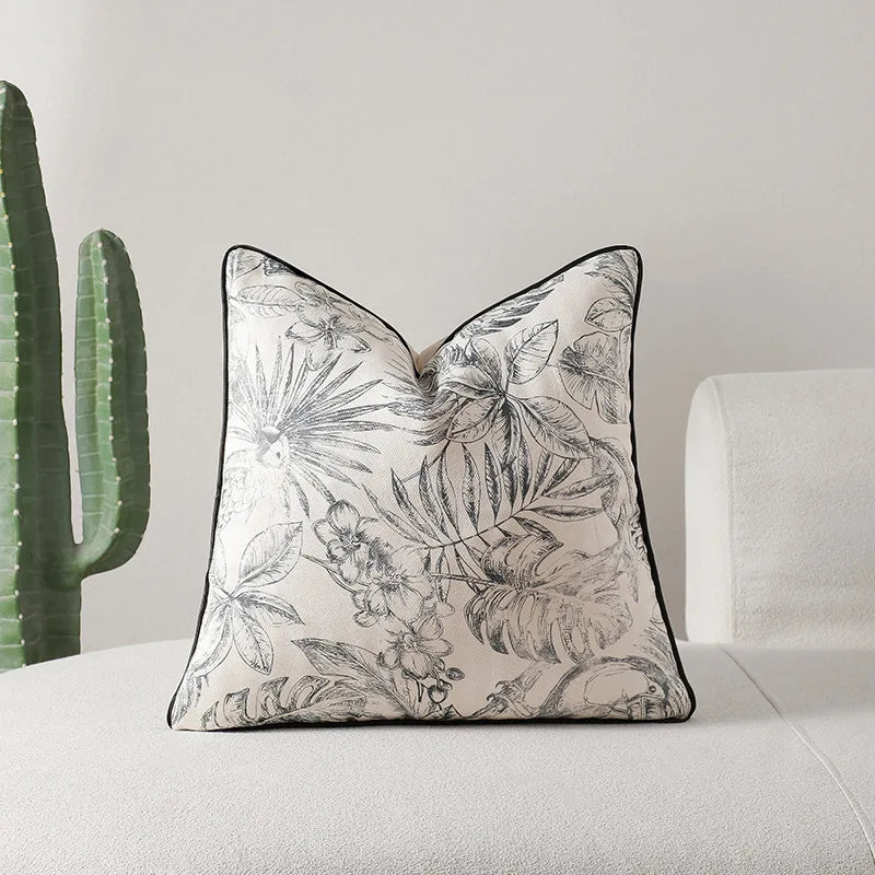 Chinoiserie Cushion Cover  30x50cm 45x45cm Modern Cushion Cover Livingroom Decor Gift Pillowcase