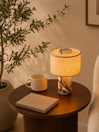 Calacatta Marble & Fabric Table Lamp