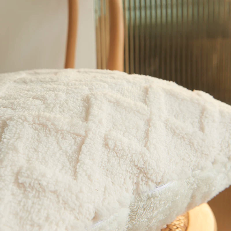 Plush Lumbar Cushion Cover