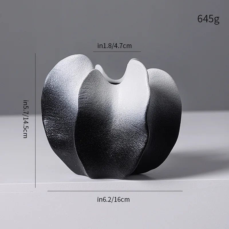 Organic Pleated Ceramic Vase