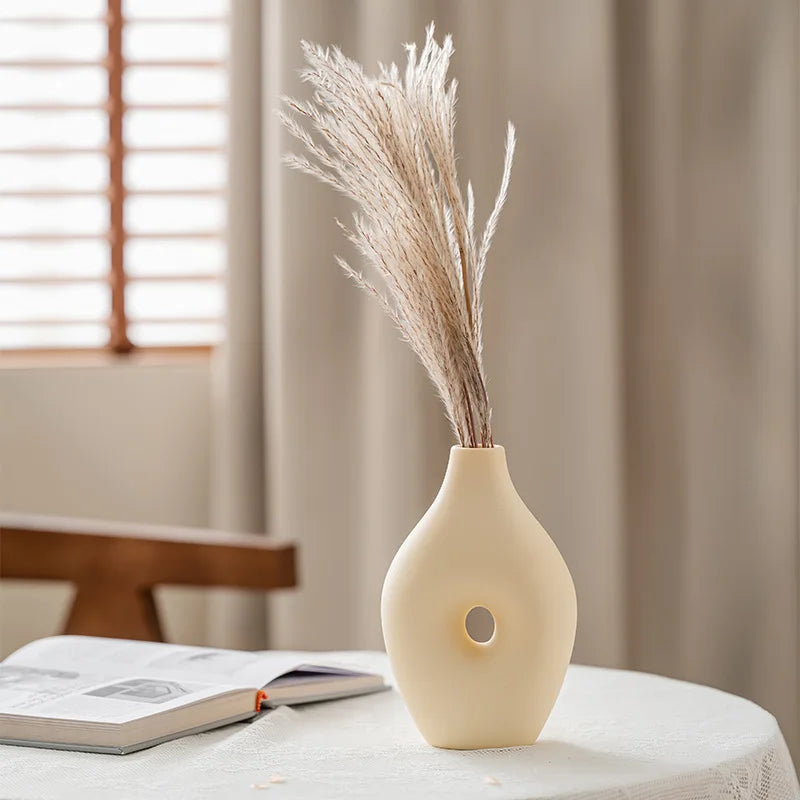 White Nordic Ceramic Vase