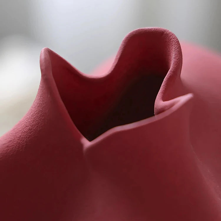 Asymmetric Sculpted Resin Vase
