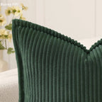 Boho Striped Corduroy Cushion Covers — Set of 2