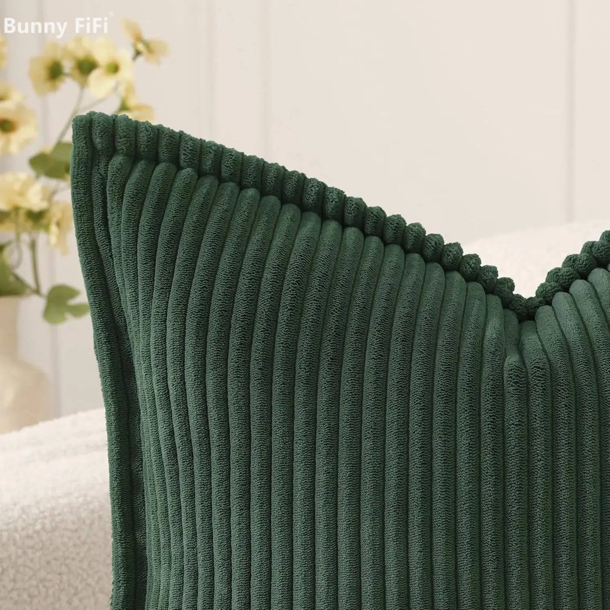 Boho Striped Corduroy Cushion Covers — Set of 2