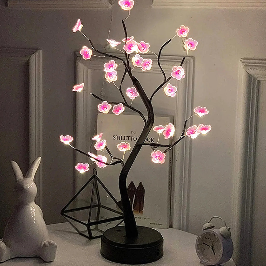 Cherry Blossom LED Bonsai Table Lamp
