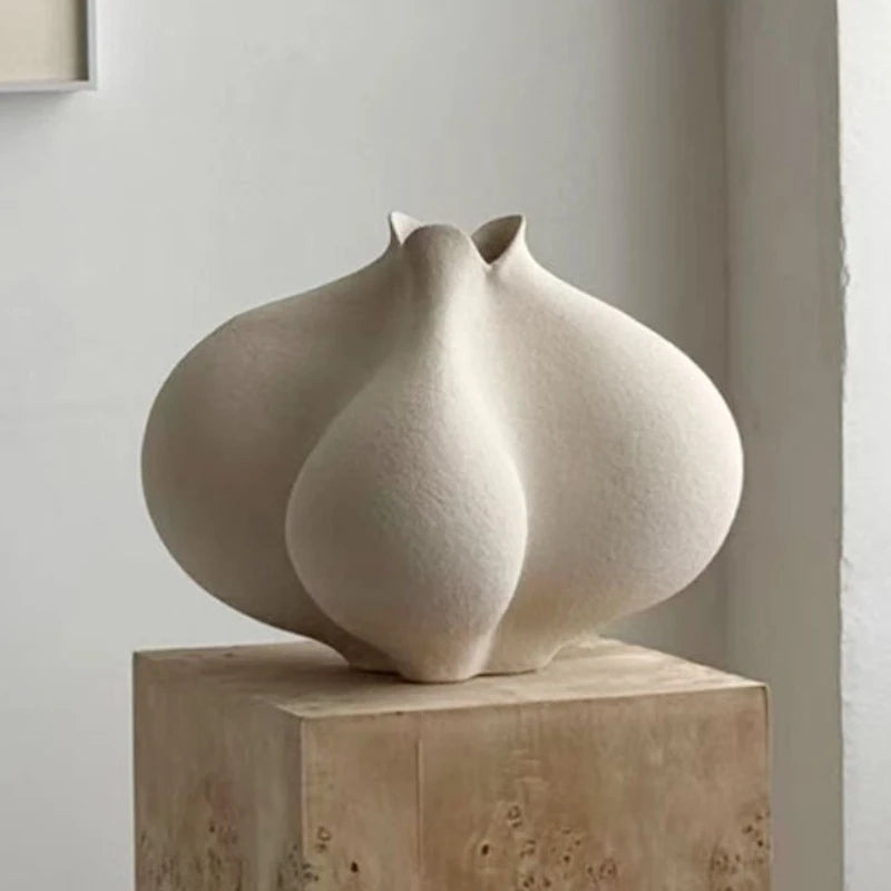 Asymmetric Sculpted Resin Vase