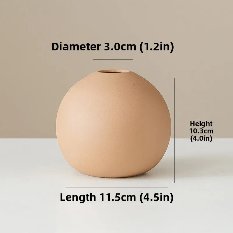 White Nordic Ceramic Vase