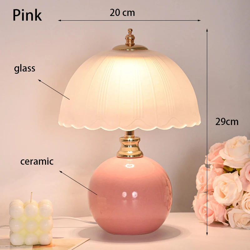 Pastele Ceramic & Glass Table Lamp