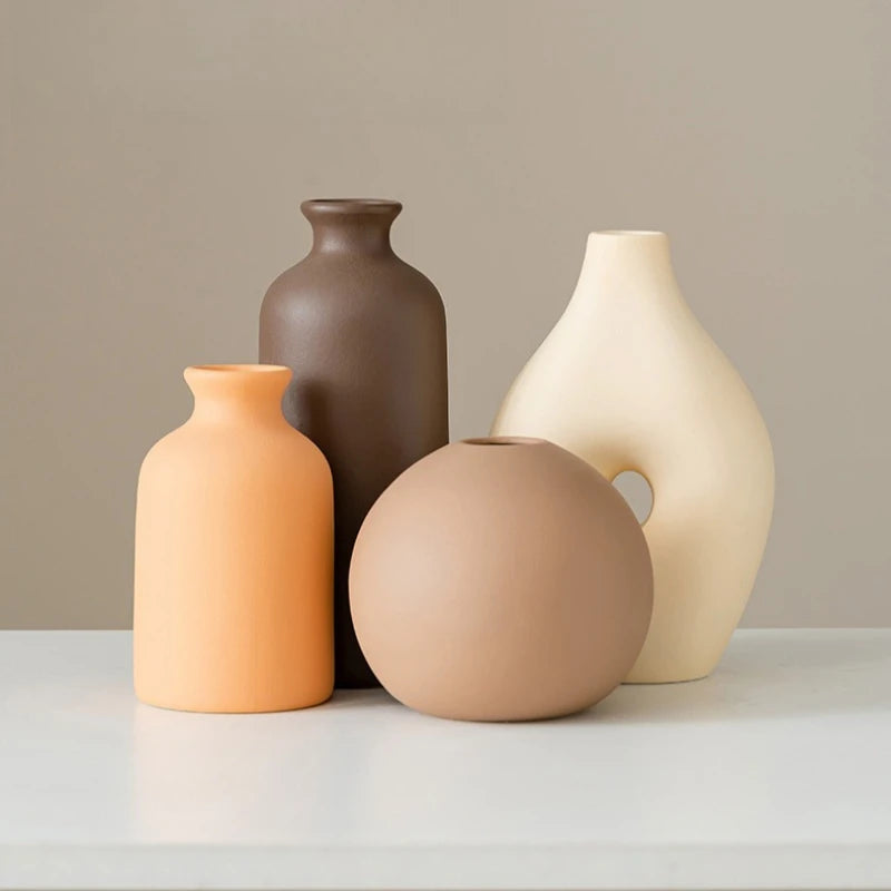 White Nordic Ceramic Vase