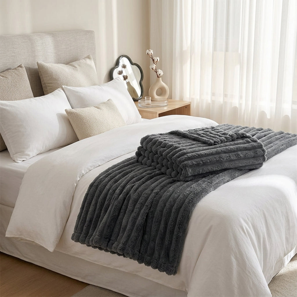 Double-Sided Cotton & Bamboo Throw