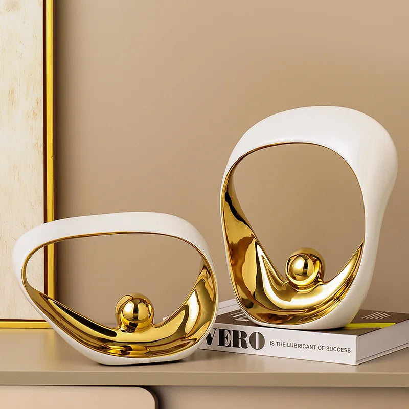 Golden Halo Ceramic Ornament