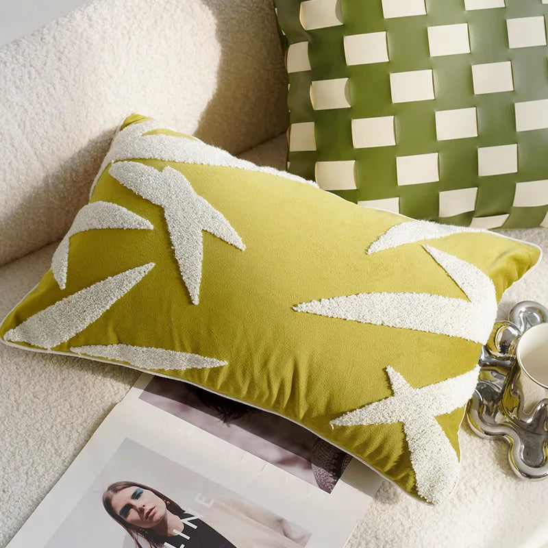 Shades of Green Woven Cushion Cover