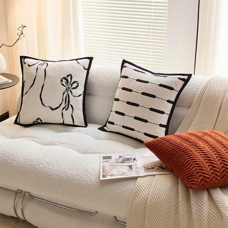 Abstract Colour-Block Cushion Cover