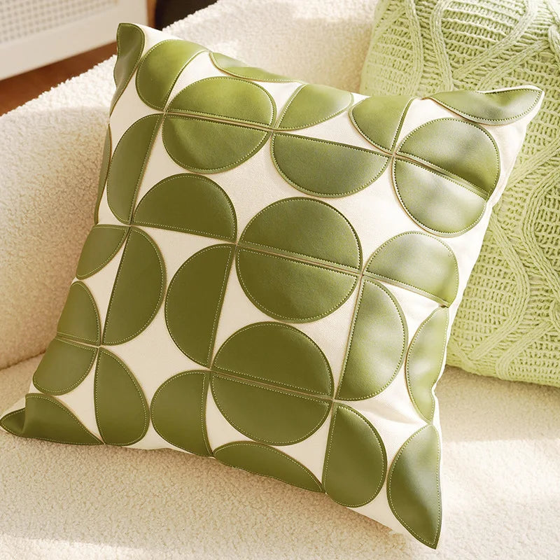 Shades of Green Woven Cushion Cover