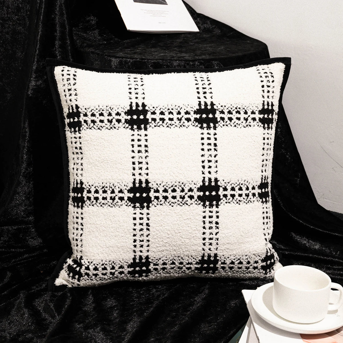 Abstract Colour-Block Cushion Cover