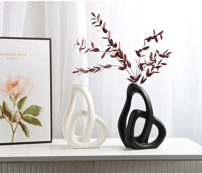 Entwined Abstract Ceramic Vase