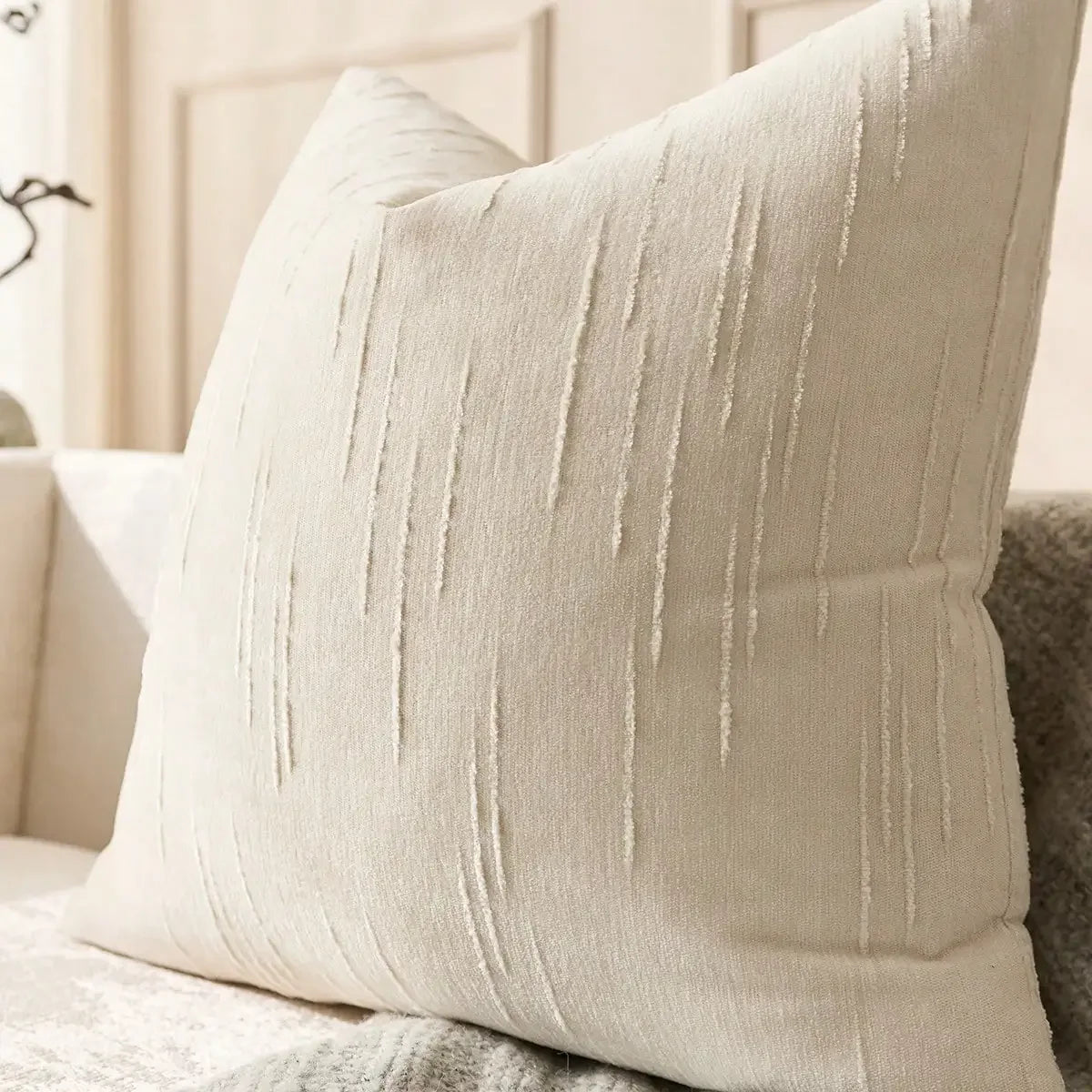 Faux Linen Cushion Cover